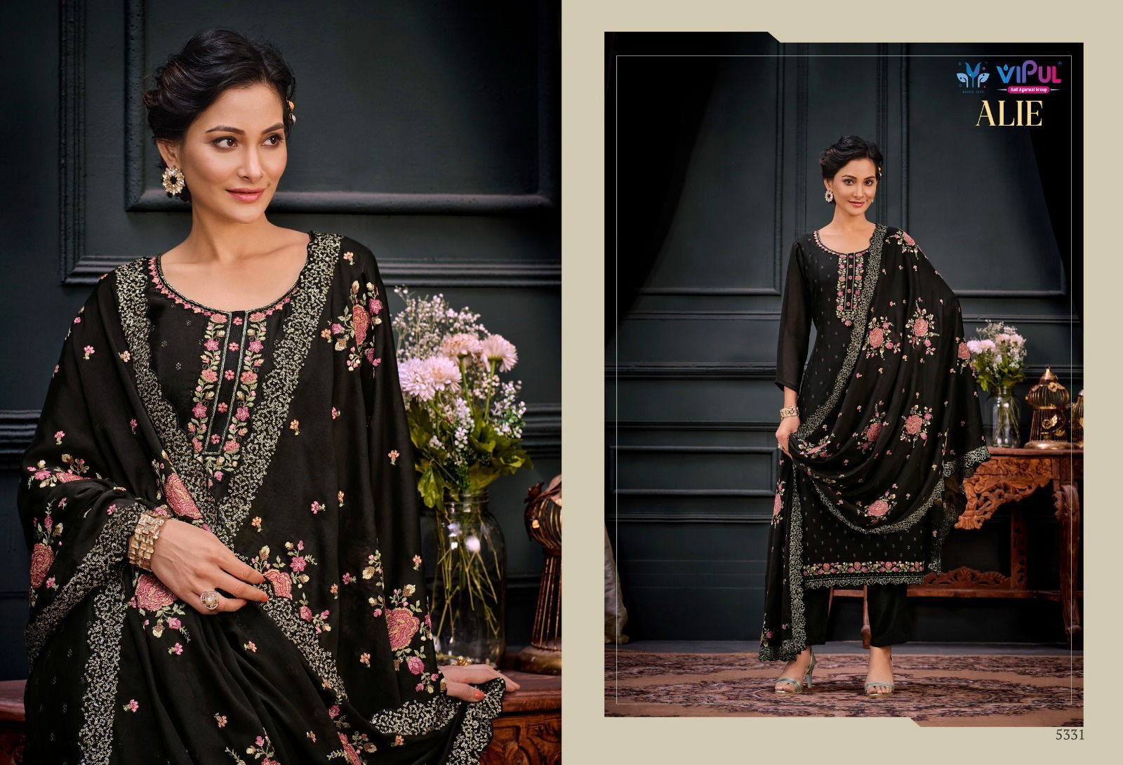 Alie By Vipul Heavy Embroidery Georgette Suits Catalog